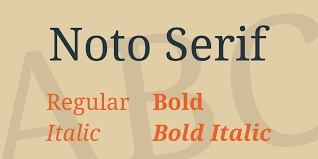 Ejemplo de fuente Noto Serif Toto Regular